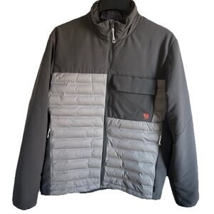 Mountain Hardwear Mens L StretchDown Down Jacket Gray RDS Insulated Hybrid Coat